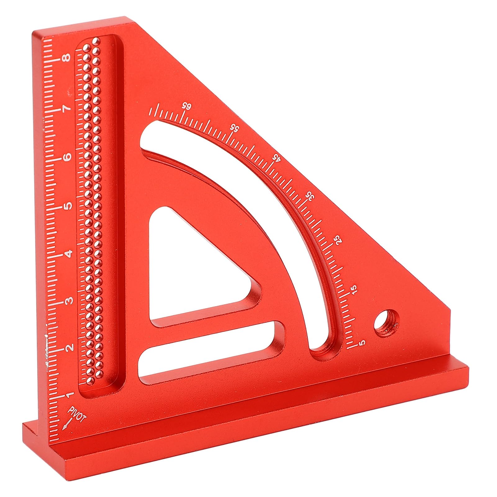 Mini Escuadra de Carpintero, Regla Triangular de Aluminio para Carpintería, Pequeña Herramienta Ligera con Marcado de Bordes de 45°, Integrada para Marcado Rápido de Líneas,