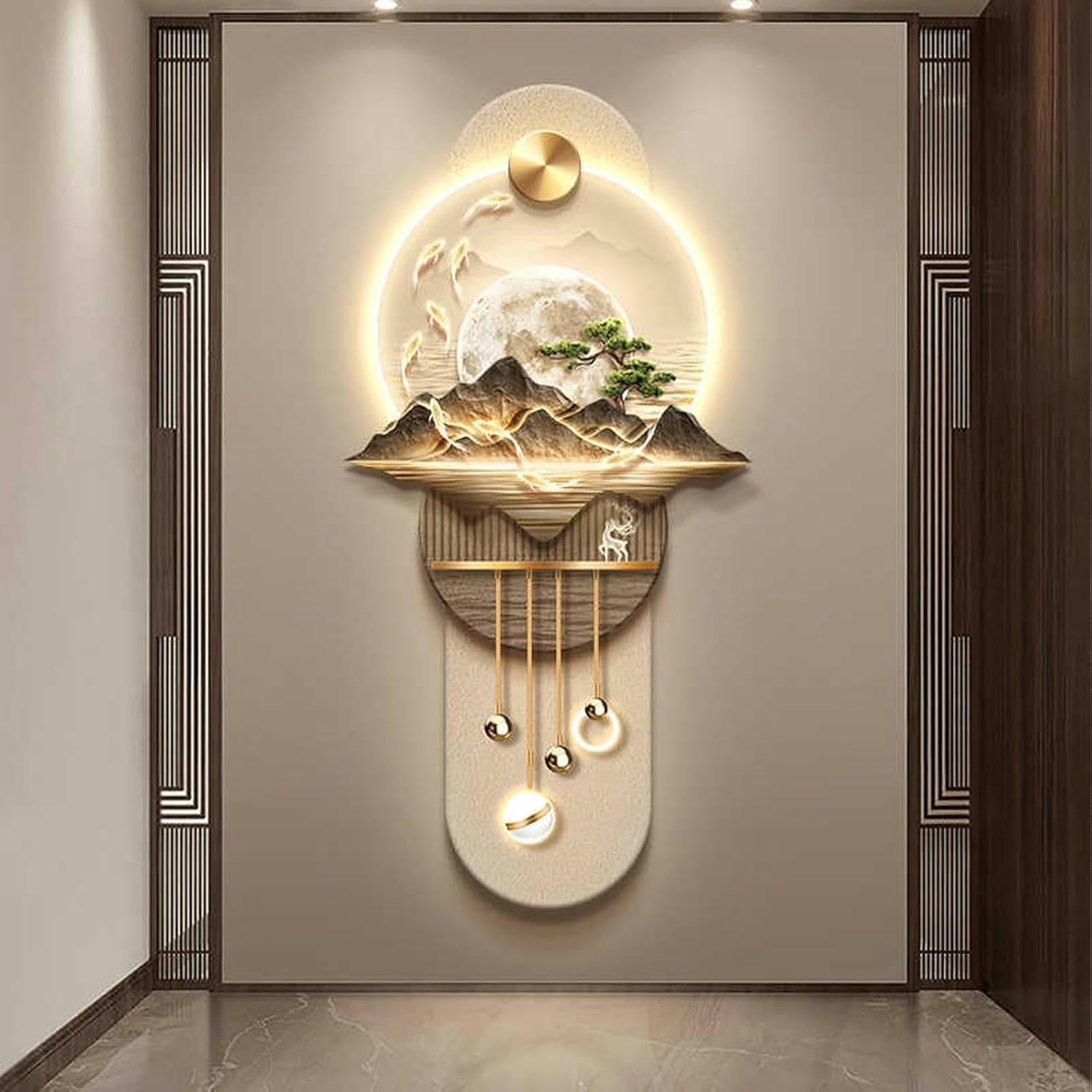 Murmure Mural À LED Et Art Moderne Pour Illuminer Votre Salon