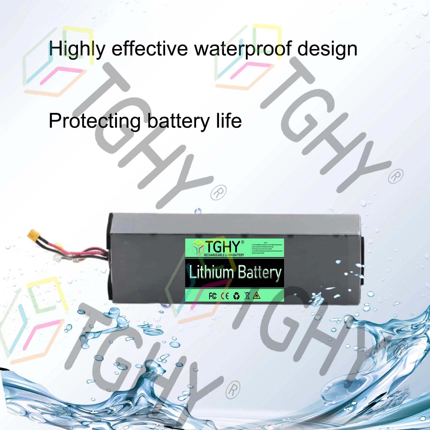 TGHY Monopattino Pieghevole Ricaricabile da 36 Volt con Batteria Integrata, Pacco Batteria agli ioni di Litio 36V 5,1Ah 7,65Ah 10,2Ah, per Hoverboard, Skateboard e Motori 367,2W.,36v 7.65ah