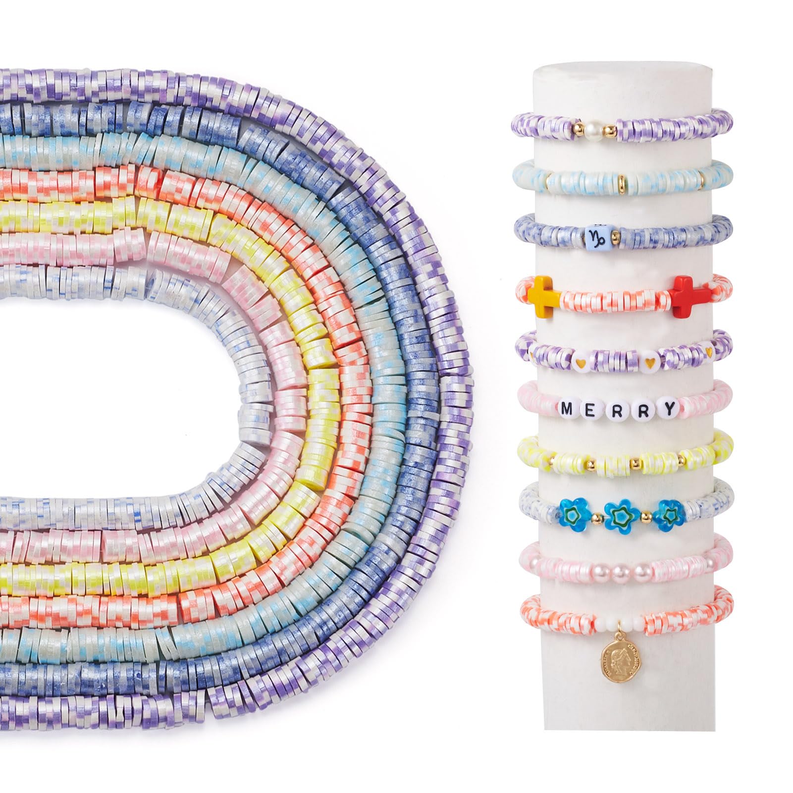 50 Transparente Ovale Glasperlen – 8 Mm, 10 Farben, Facettiert, Für Schmuckherstellung
