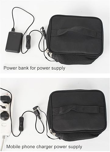 Miniatura 5 de Bolsa de almuerzo portátil para horno, calentador de alimentos con carga USB, caja de almuerzo portátil para microondas, película de aluminio, caja