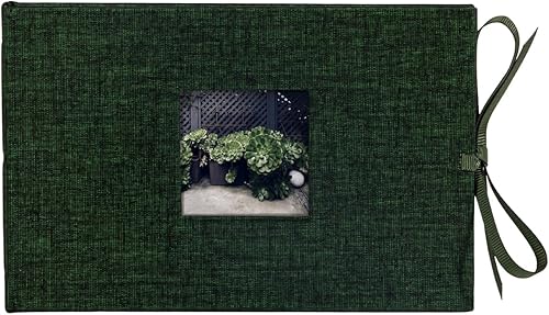 Kolo Noci - Álbum de fotos pequeño de 4 x 6 pulgadas, con capacidad para 24 fotos, ideal para bodas y libros de bebé, cambray de bosque