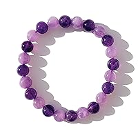 Vista 1 de Stretch Bracelets, Natural Gemstones Amethyst, Citrine, Rose Quartz, Clear Crystal Quartz, Moomstone Peridot Teger Eyes, Handmade Gift for Women and