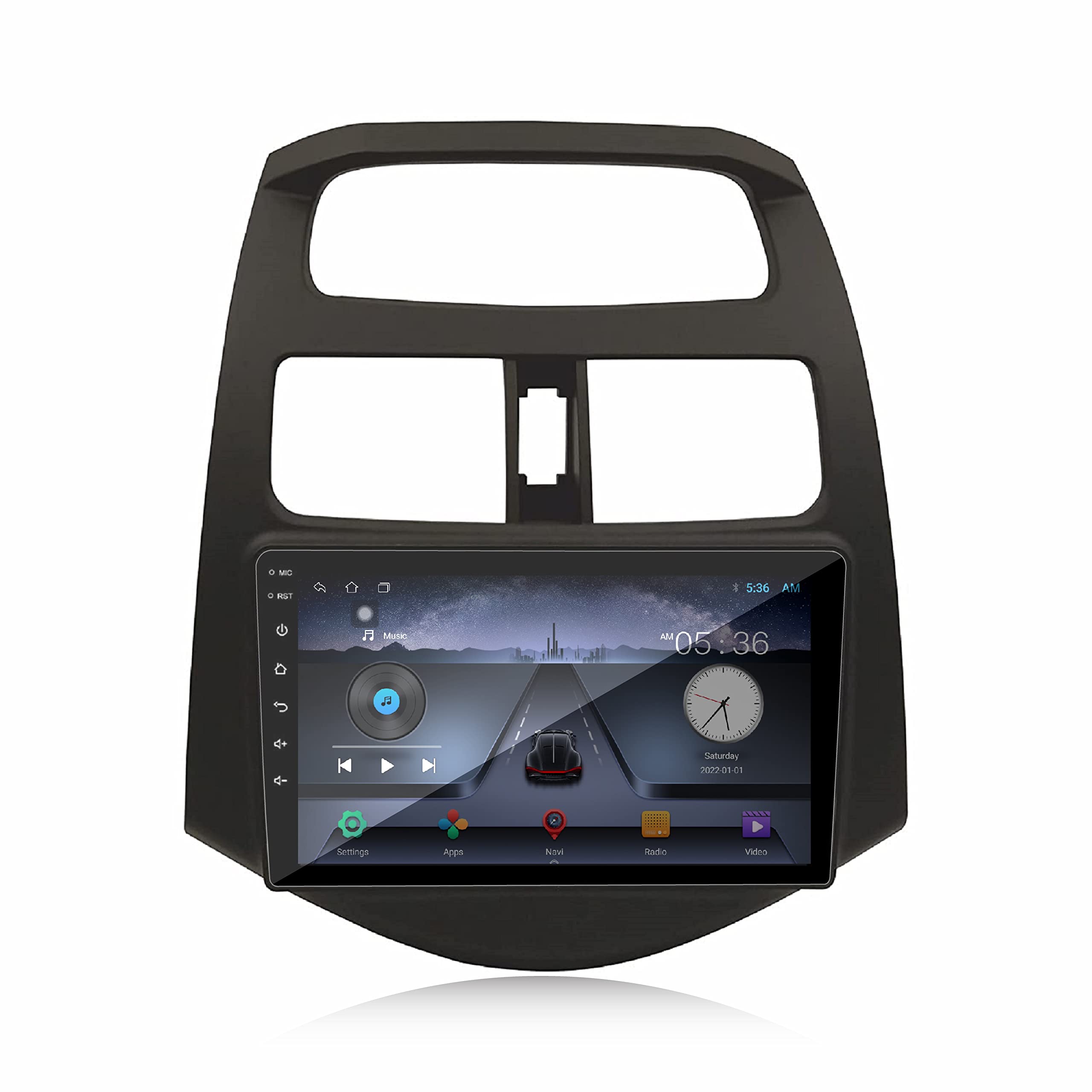 TINGKAT 9 Inch Full HD 1280 Touch Screen Player Android 12 Double Din IPS Display Stereo with 2GB RAM /16 GB ROM GPS/Wi-Fi/Navigation/Mirror Link Split Screen Dsp Equalizer Compatible with Chevrolet Beat-picture-17