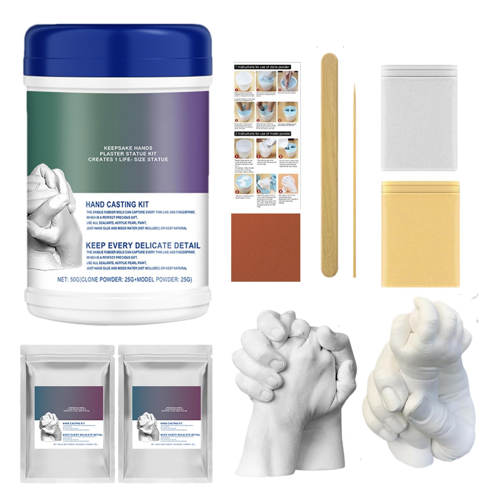 Babys Hand and Foot Casting Kit, Hand Molding Kit for Kids, Hands Mould Handprint Kits, Babys Casting Kits to Make Hands and Foot Plaster Casts, Belly Castings Kitss Pregnancy, Soap Making Supplies