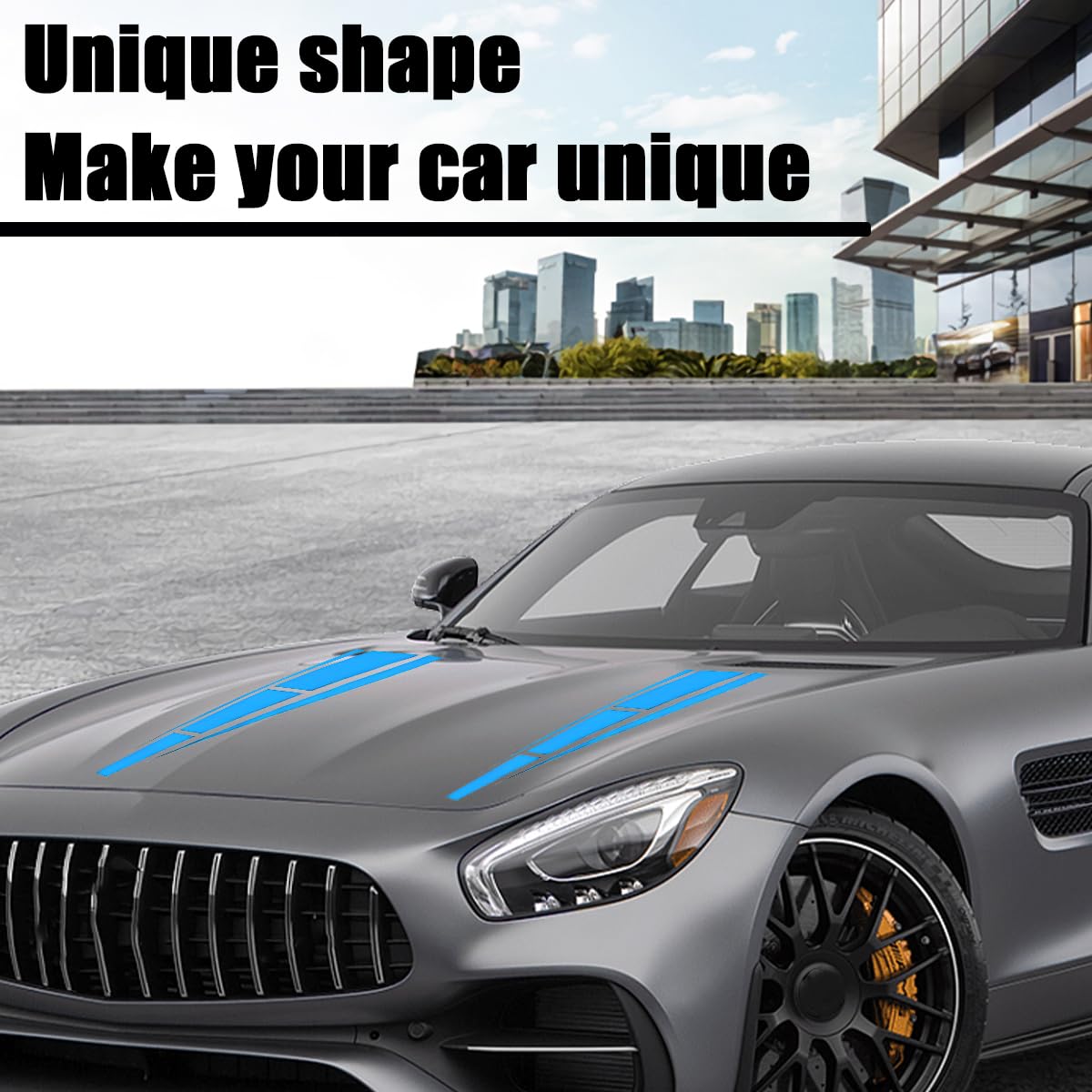 Adesivi A Strisce Per Auto - Kit 5 Pezzi Nero, Decorazione Carrozzeria - Foto 6