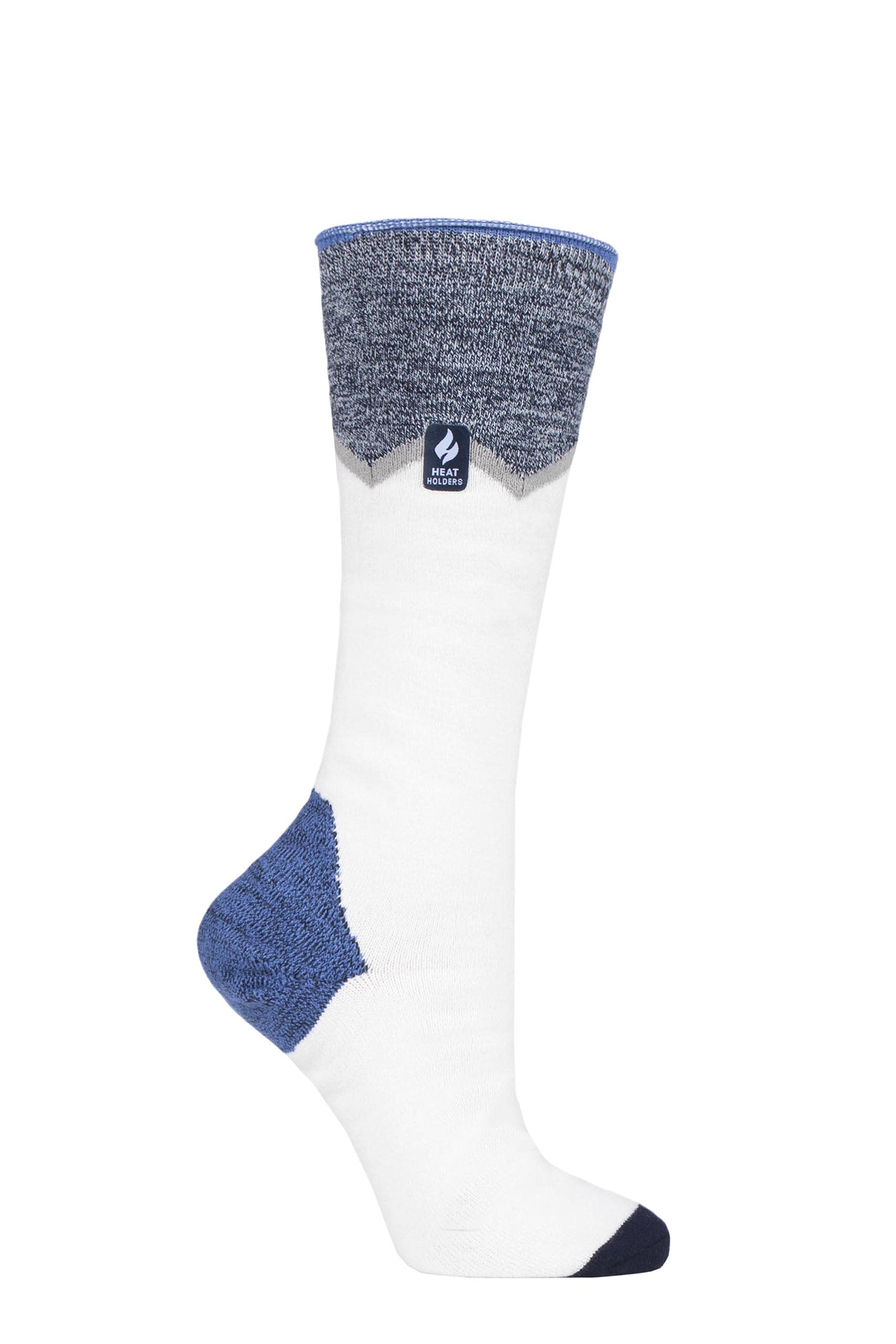 Heat Holders Women's Cream Zig Zag Sockshop 1.0 Tog Apres Ski Ultra Lite Ski Socks Pack Of 1 4-8