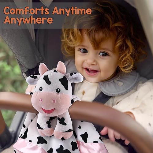 Miniatura 6 de Loveys - Manta suave de seguridad para bebés, manta de seguridad para bebés, manta de animales de peluche para bebés recién nacidos con juguete para