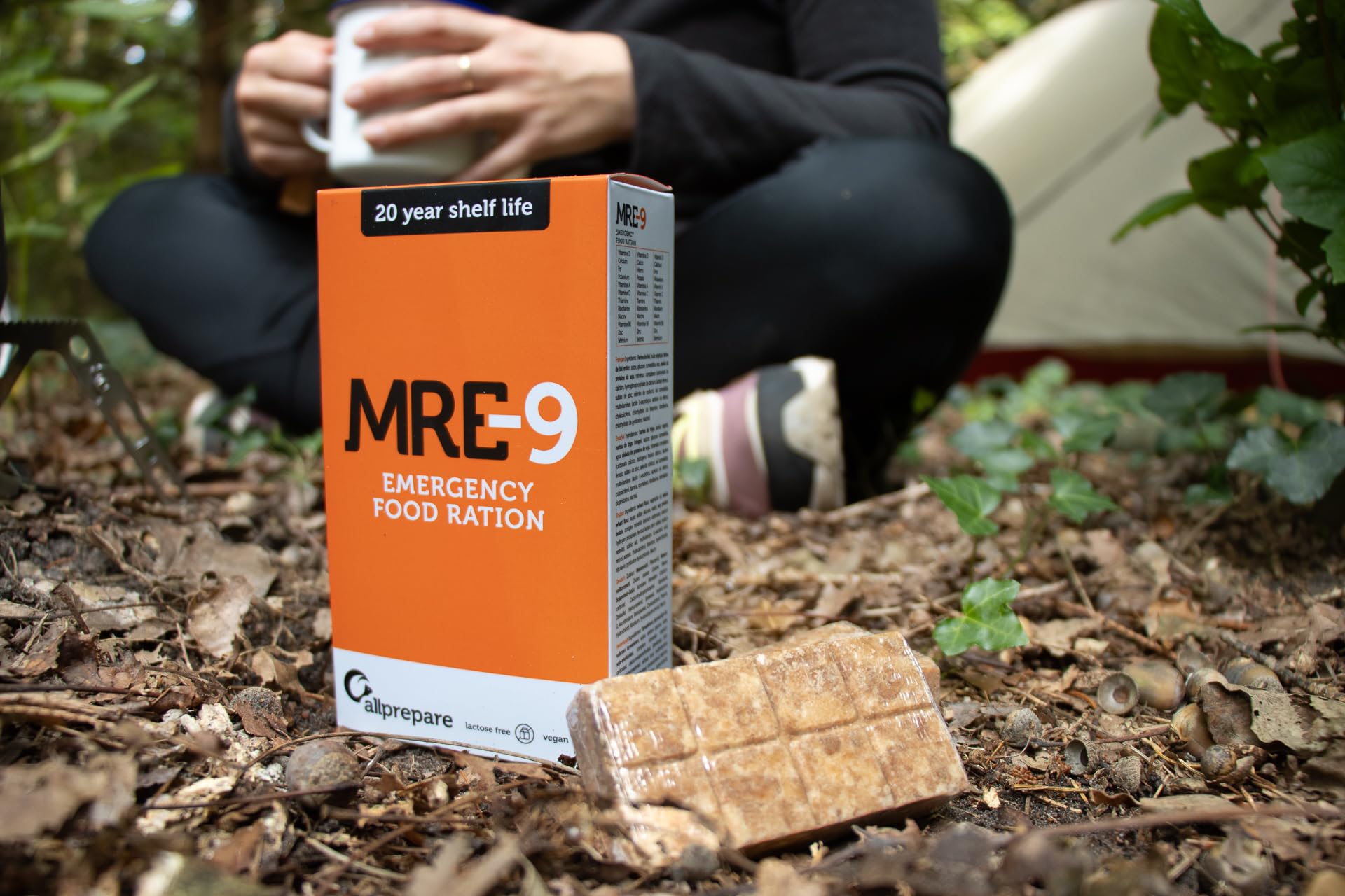 MRE-9 Notration 7 Tage - 16.800 KCAL - Notfallnahrung - Butterkeks Geschmack - 20 Jahre Haltbarkeitsdauer - Vegan & Laktosefrei