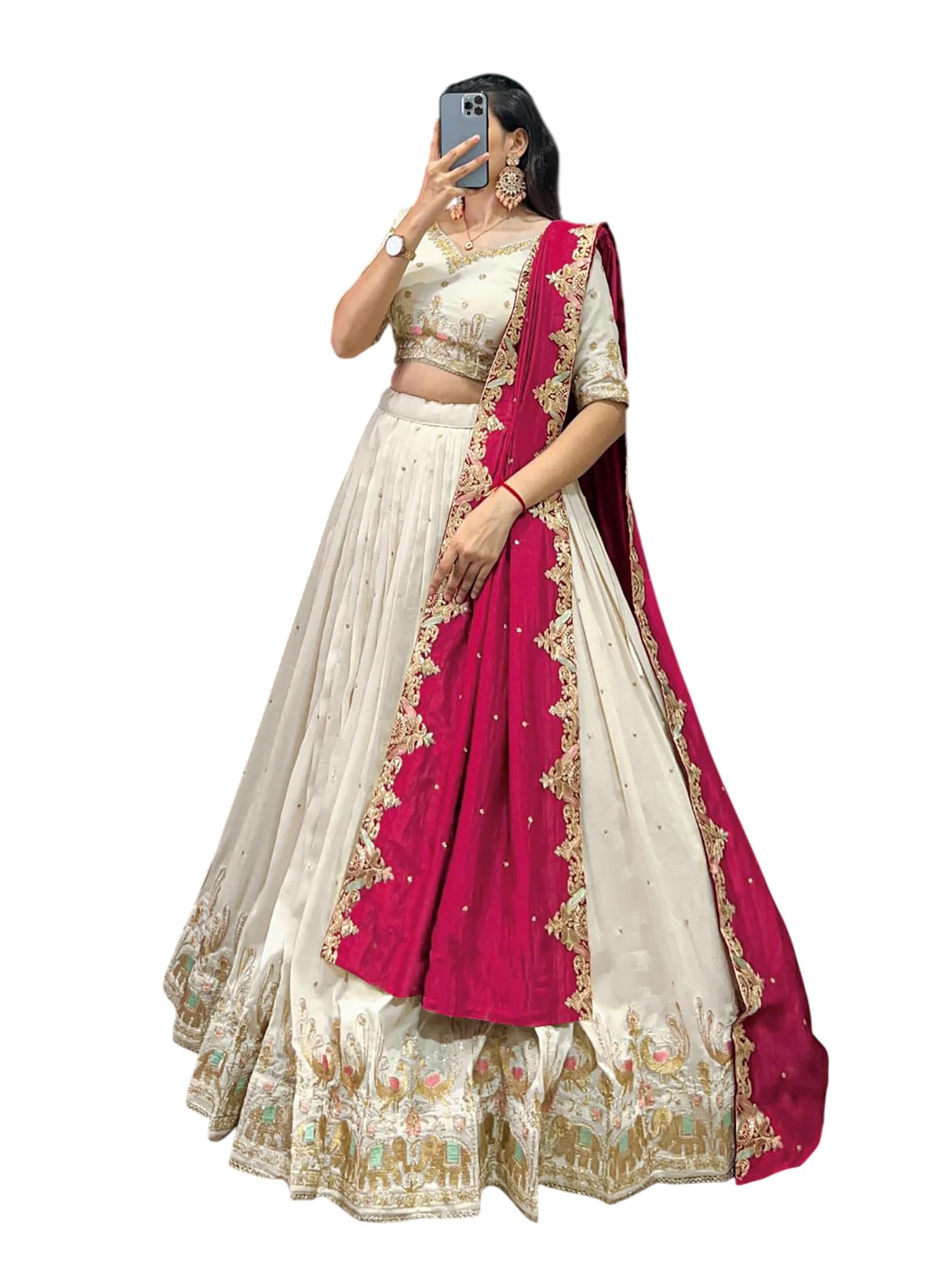 Women Stylish Chinon Embroidered Work Lehenga Choli semi stiched For Women| Bridal Wear Lehenga Choli-image-25