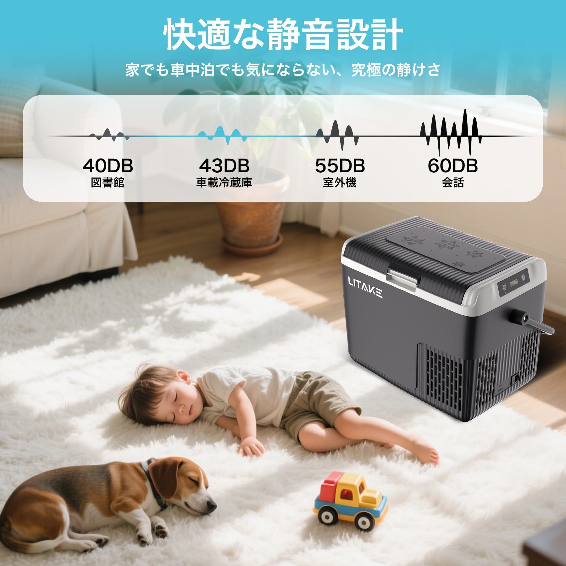 Amazon.co.jp: Litake(リテーク) 車載冷蔵庫 18L ポータブル冷蔵庫