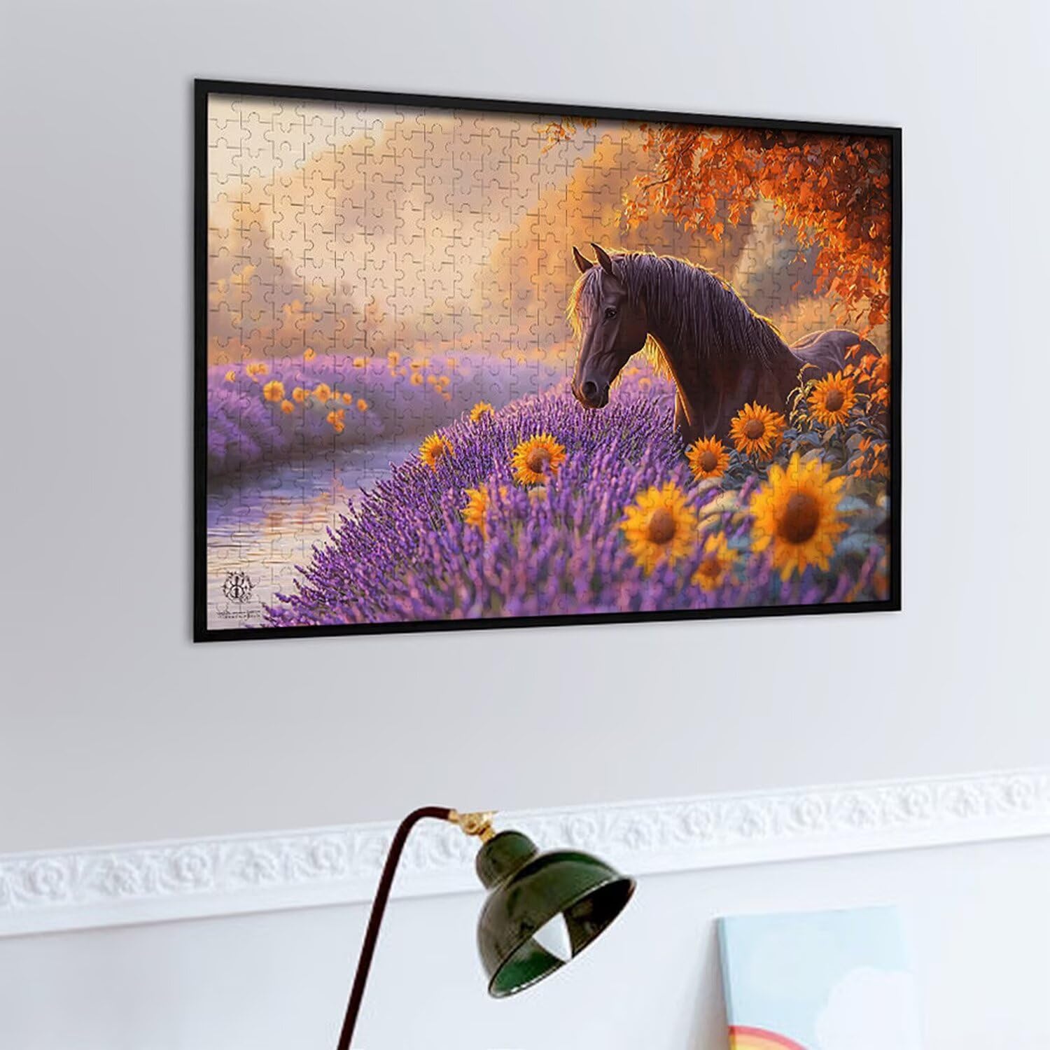 1500 Pezzi di Puzzle, Cavallo di lavanda1500 Pezzi di Puzzle per Adulti, Regalo di Anniversario, Regalo di Natale, Decorazione Della Casa, Prevenzione Della Degenerazione Cerebrale Negli Anziani v927