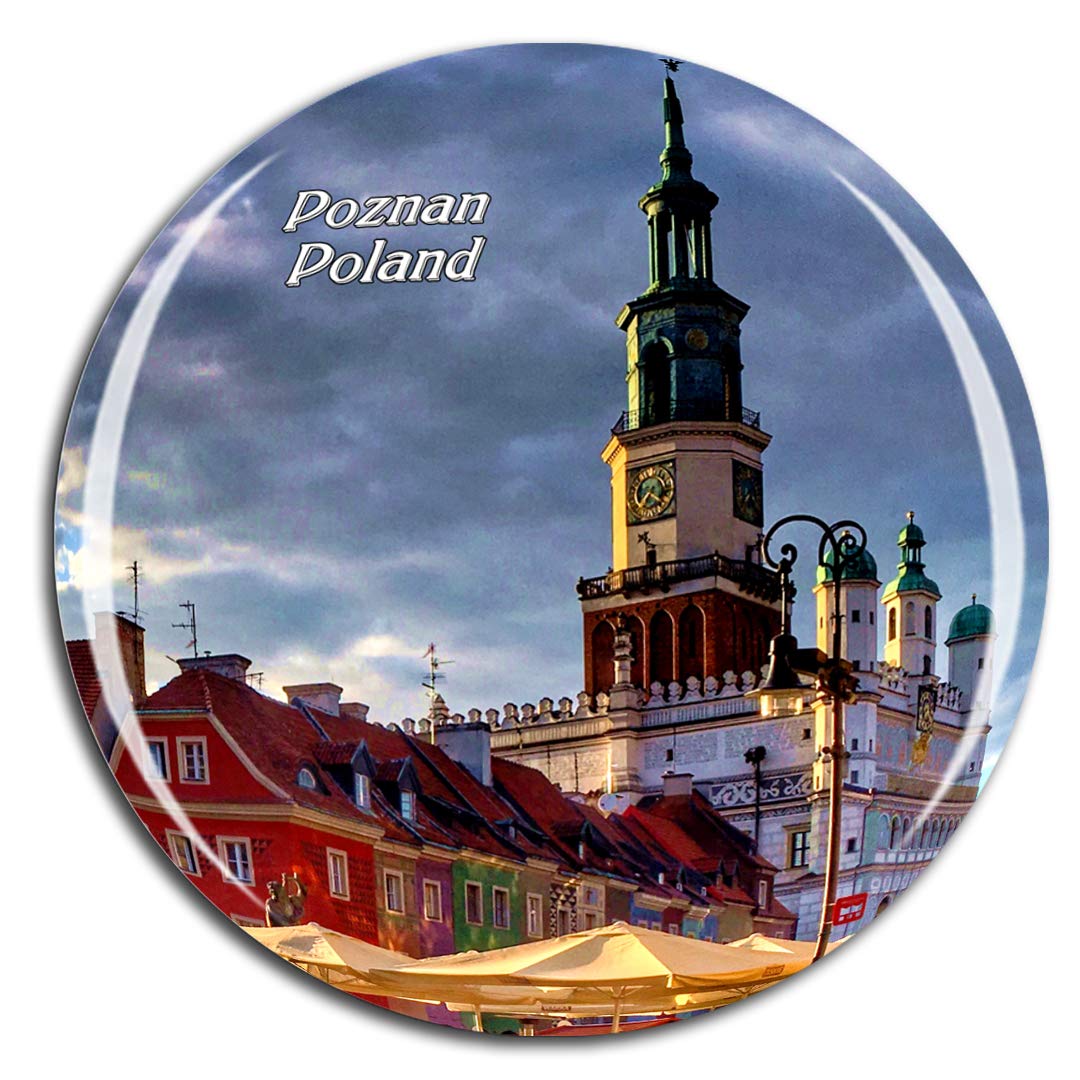 Weekino Poland Poznan Fridge Magnet 3D Crystal Glass Tourist City Travel Souvenir Collection Gift Strong Refrigerator Sticker