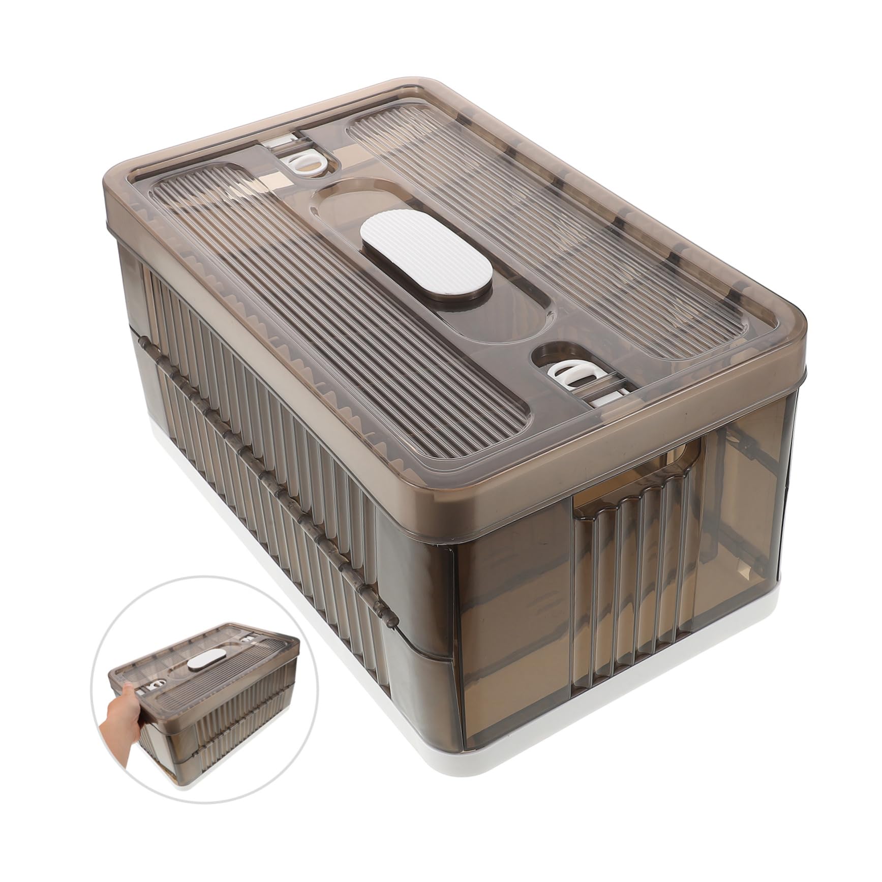 CHILDWEET Großes Fassungsvermögen 7 Fächer Kleiderbox Mit Deckel Kunststoff