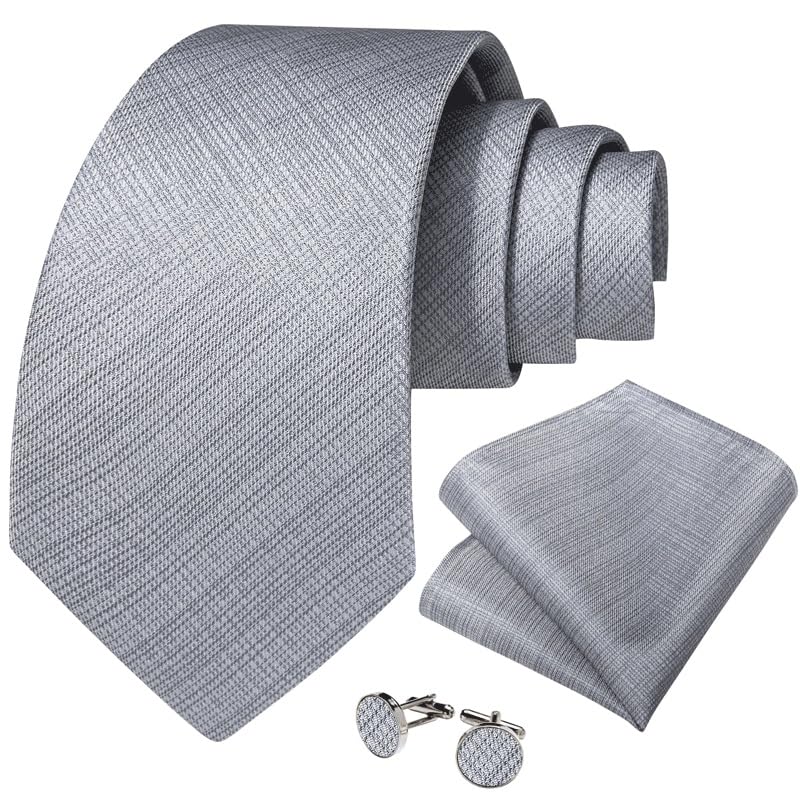 Set de corbata masculina con pañuelo y gemelos