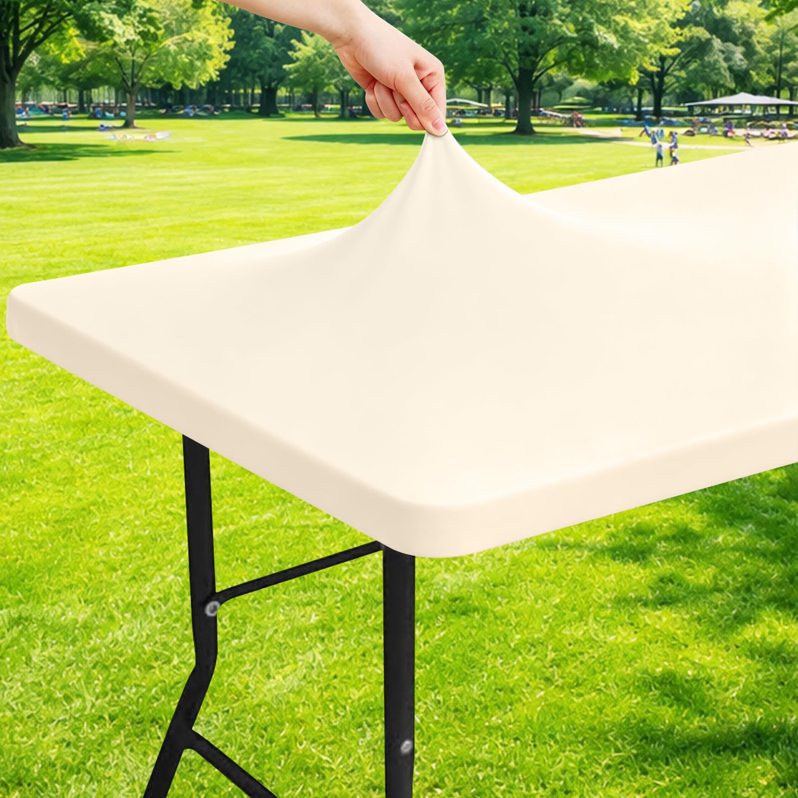 Moosfor Spandex 6 Foot Rectangle Table Cloth - tablecloths | Mubboo