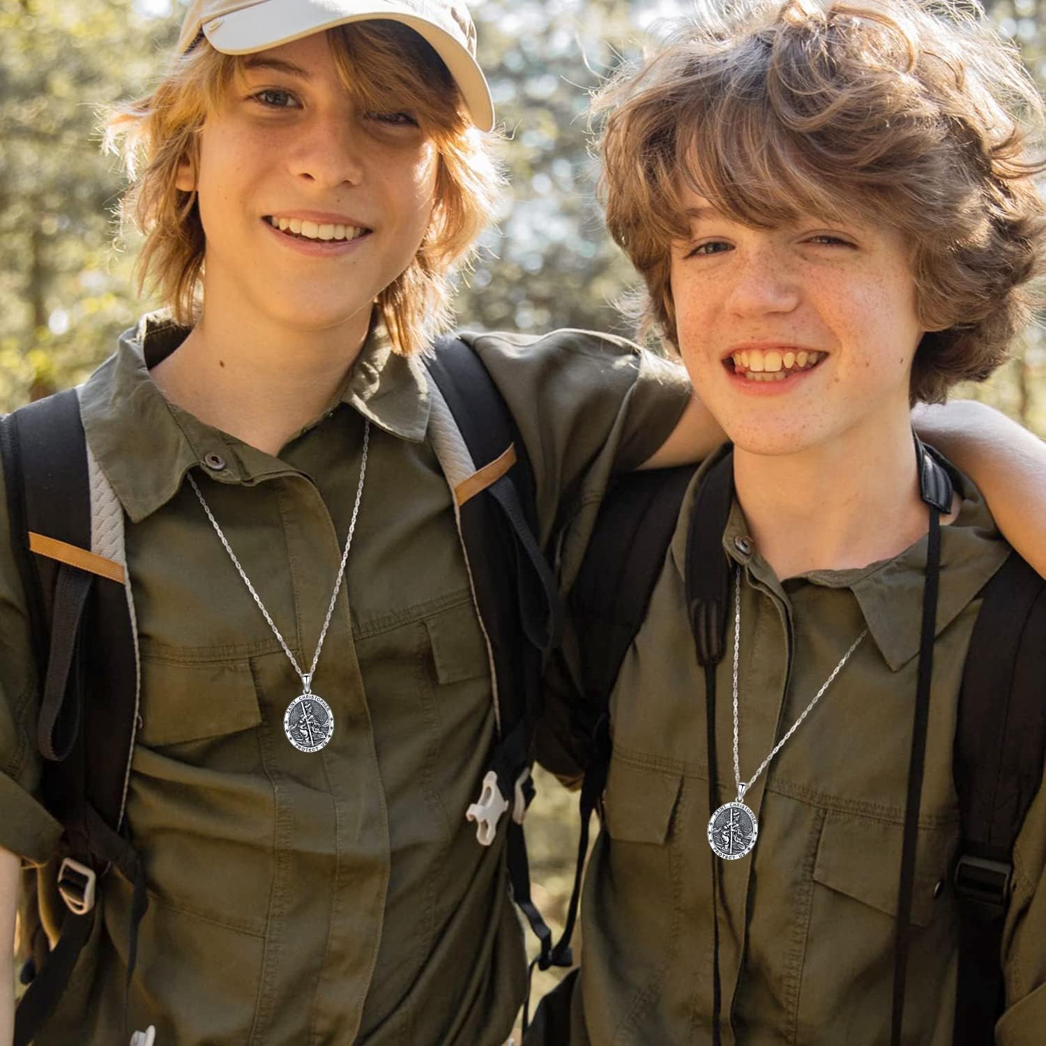 Odinstone 925 Sterling Silver St Michael/St Christopher/St Benedict/Jesus Crucifix/St Uriel/Archangel Raphael Medal Necklace for Men Women Religious Amulets Jewelry Gifts - Image 8