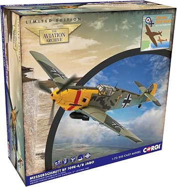 Corgi AA28009 Messerschmitt Me109E-4/B - Walter Rupp - Battle of Britain 85 Die-cast model for 14+ years, adults and collectors
