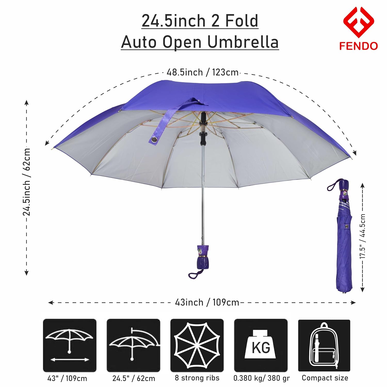 Fendo Yardley 2 Fold 21 Inch Umbrella For Men and Women | Wind And RainProof Umbrella | Compact Travel Umbrella For Women | Umbrella For Sun Protection 3 71yCSKUtCQL. SL1500