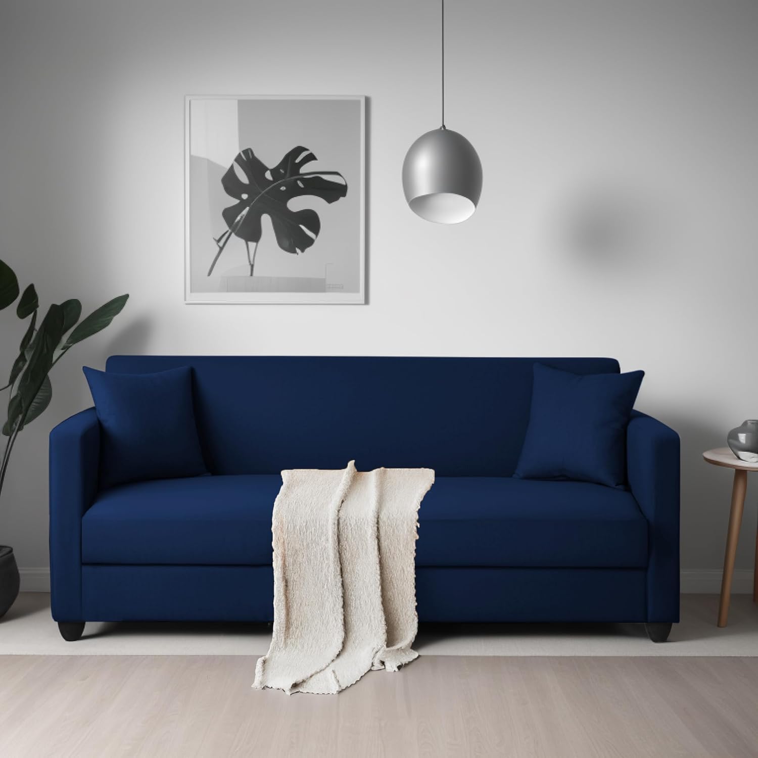 Witty Wud Sofa Tiya 3 Seater Sofa in Cool Cobalt Colour DIY (Do It