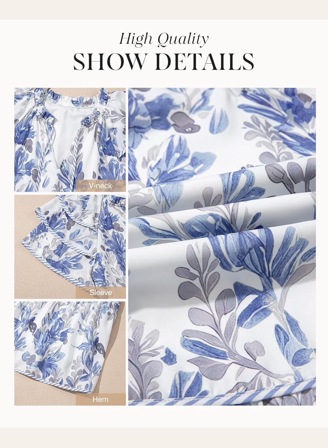 Dokotoo Womens Summer Dresses 2026 Boho Floral V Neck Drawstring Ruffle Short Sleeve Casual A-Line Swing Mini Dress Sundress - Image 6