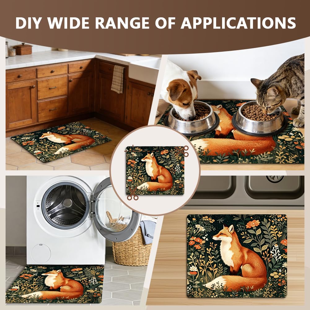 SUPERDANT Fox - Alfombrilla protectora para lavadora y secadora de animales, ajuste universal, protección para lavadora y secadora, 60 x 50 cm