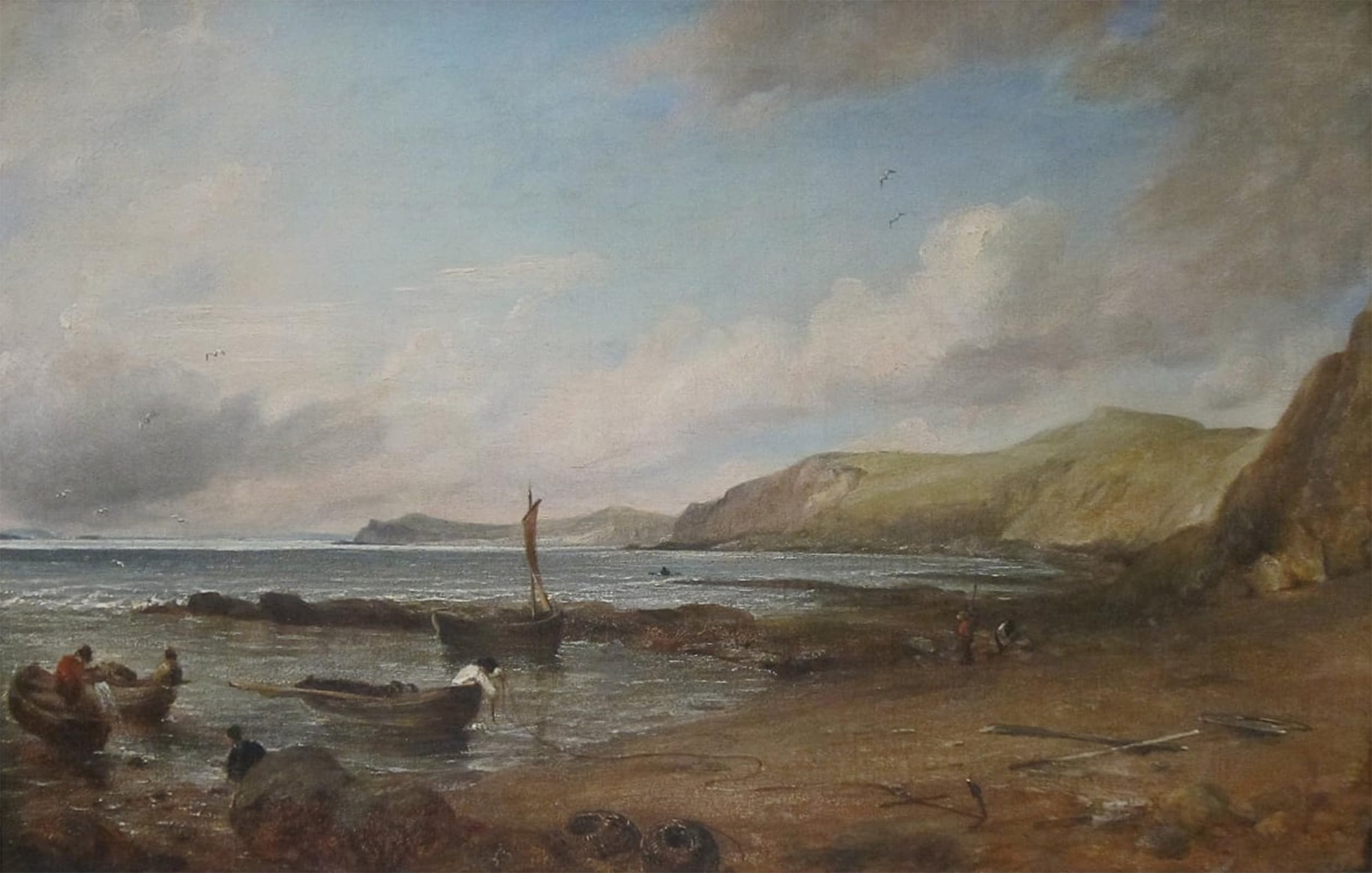 Artxlxxbn No Frame Famous Painting Canvas Artwork Graffiti Print Weymouth Bay By John Constable Portrait Canvas Image For Home Decor 60X90cm