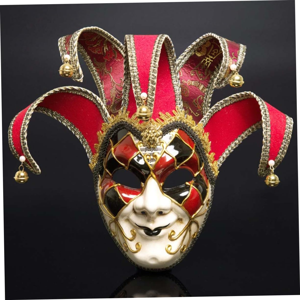 ABOOFAN Máscara Veneciana Roja de Cara Completa para Disfraz de Carnaval Fiesta de Máscaras para Eventos Temáticos de Halloween o Fiestas de Disfraces