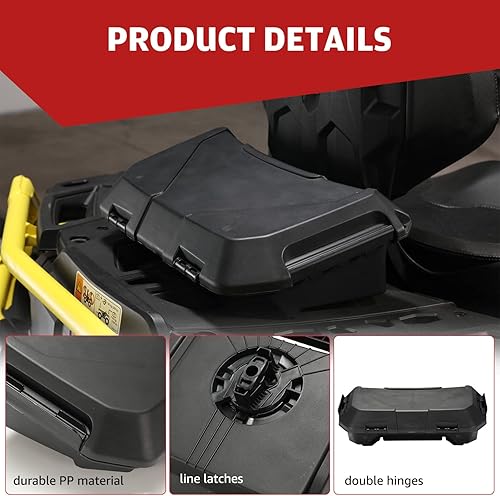 Miniatura 3 de HAKA TOUGH Caja de carga de almacenamiento para Can-Am Outlander 450 500 570 800 1000 con 2 galones (7.5 litros) accesorios de cubo de herramientas