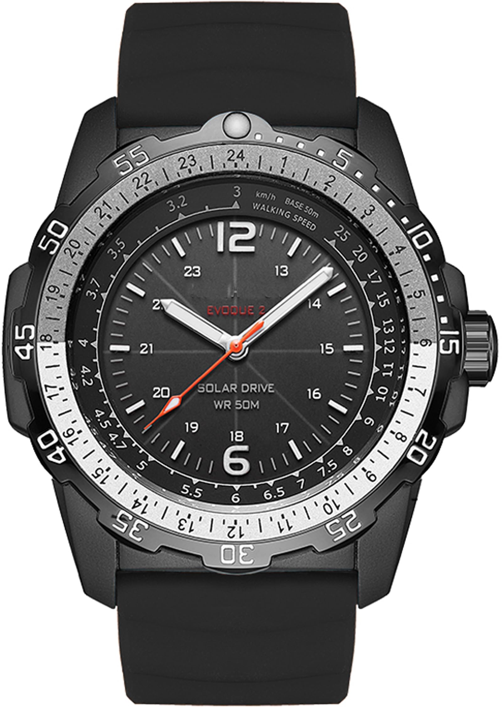 findtime Montre à énergie solaire pour homme étanche 5 ATM LED pour marathon, survie, natation, militaire, tactique, orange