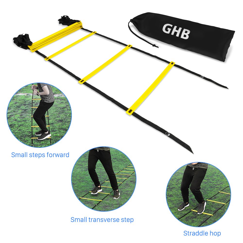 GHB Sport Training scala durevole Calcio coordinazione 6 m con custodia