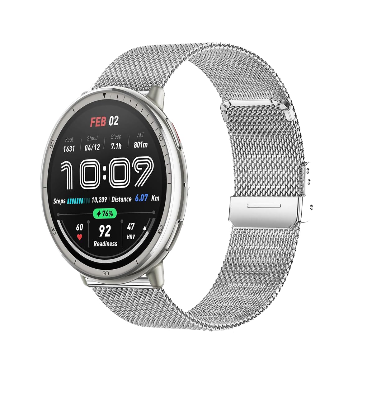 20mm Correa para Amazfit Active 2 / Active/GTR Mini/Amazfit GTS 4 / GTS 4 Mini/Bip 3, correa de repuesto de acero inoxidable