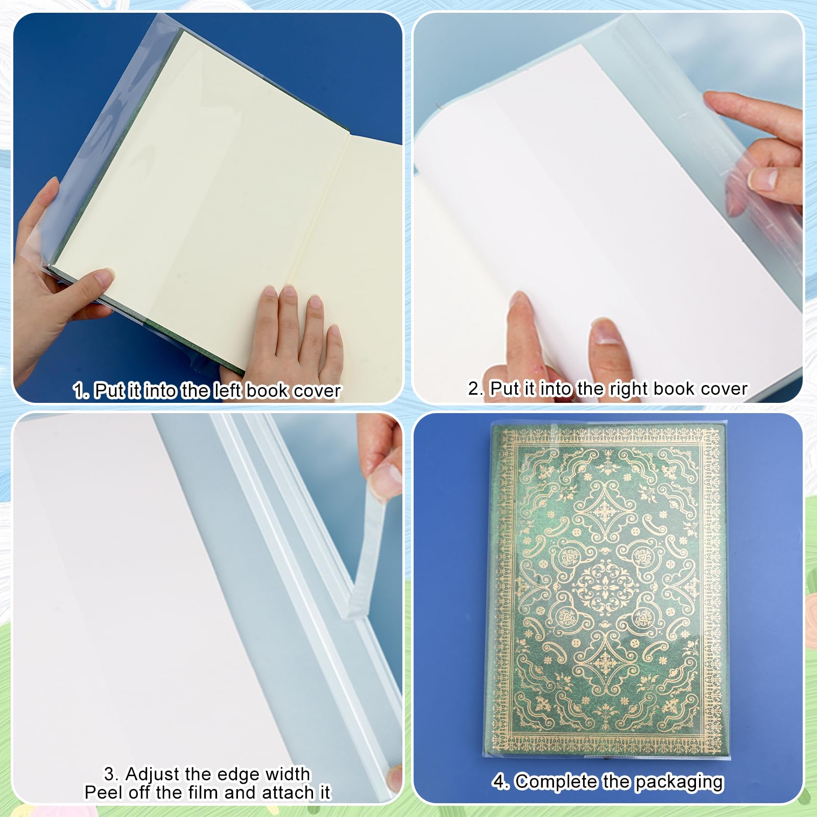 Couverture De Livre En Plastique Transparent Avec Anneau Spiralé,A4 A5