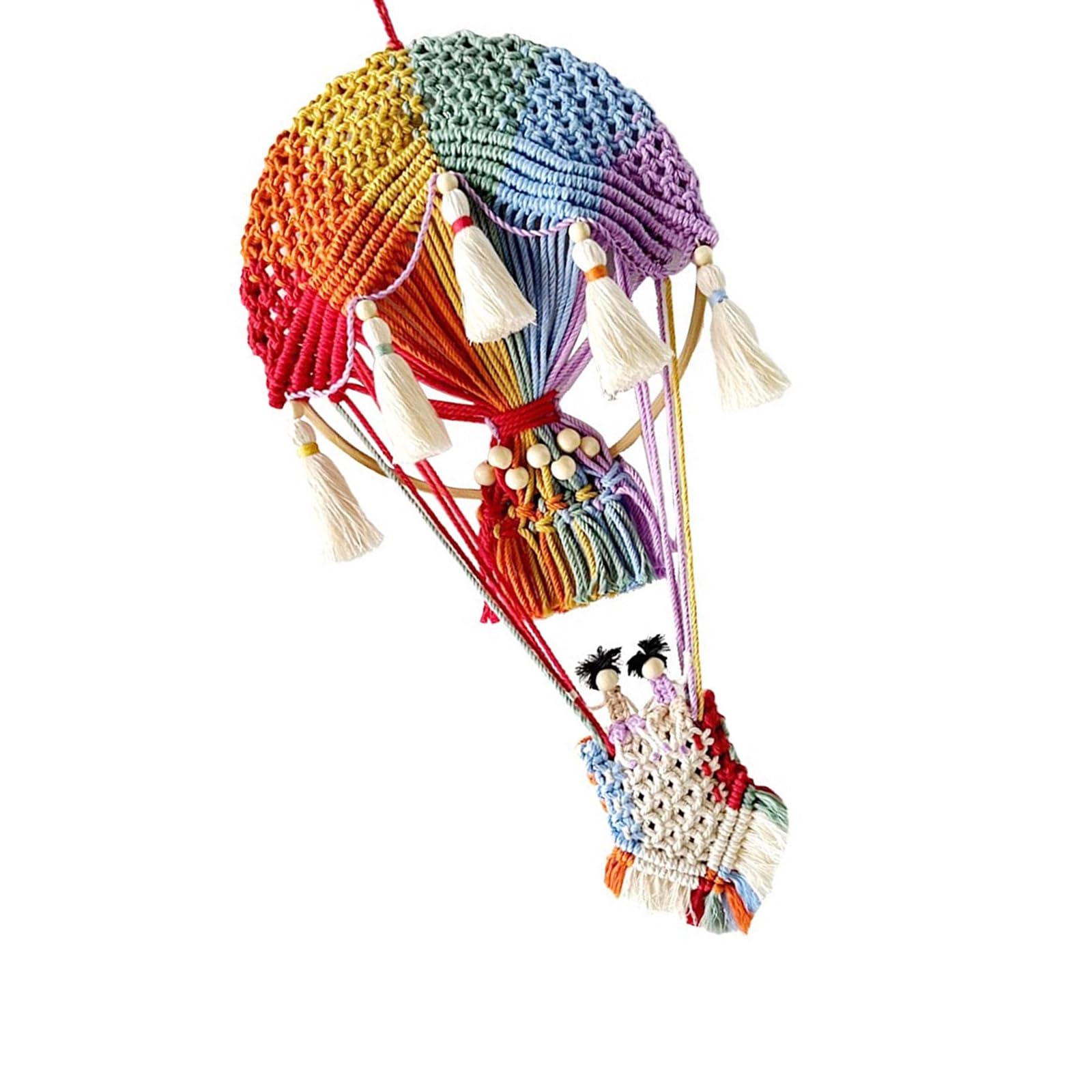 carotoe Contemporary Handwoven Wall Decoration, Hot Air Balloon Tapestrys for Art Lover and Collectors Artistics Home Decoration