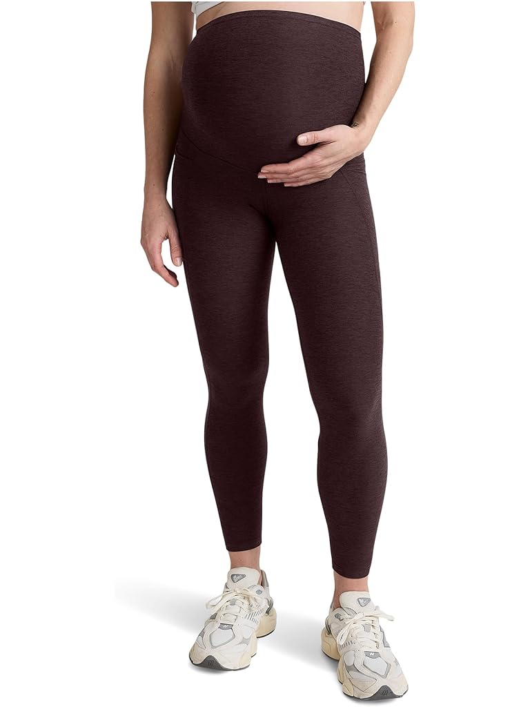 Brown Beyond Yoga Spacedye Love The Bump Maternity Pocket Midi Legging
