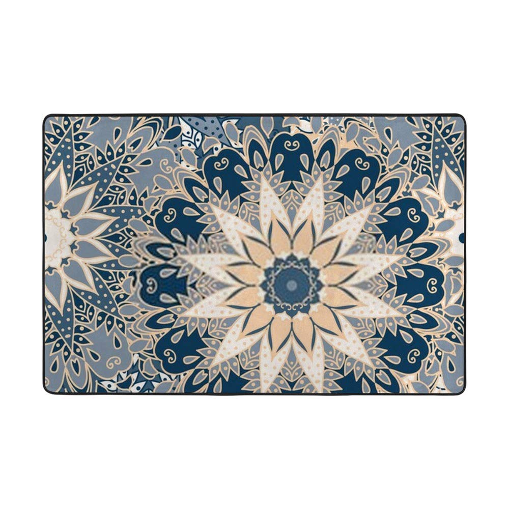 Tapis boho ethnique abstrait Ruchen pour réchauffer le sol de votre salon