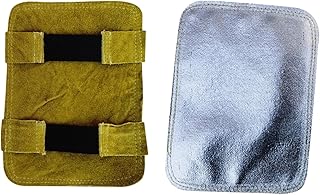 Milageto Aluminized Back Welding Hand Pad Welding Glove Heat Hand Guard for Welder Furnace Camping Industrial Boiler Cutting