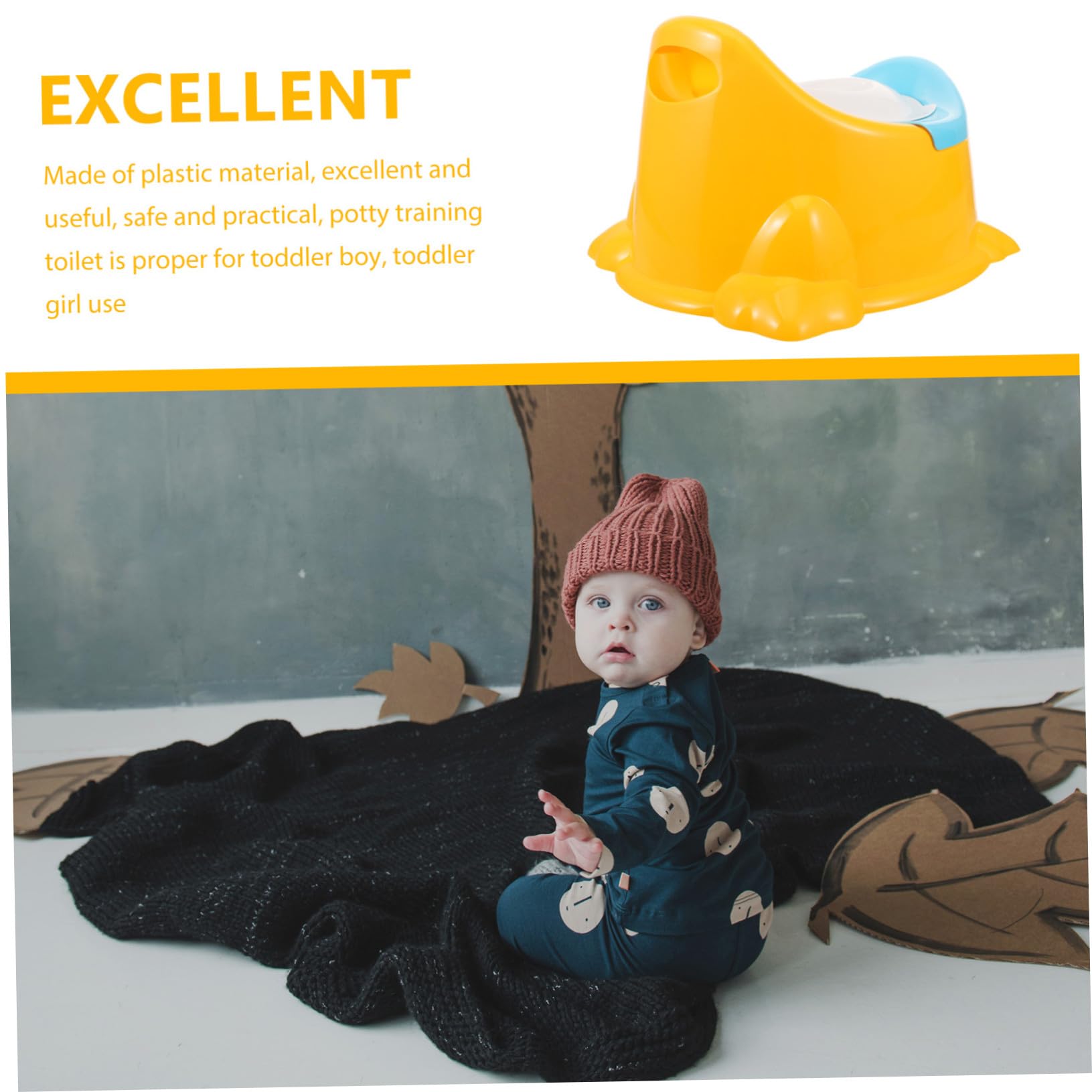 Junge Mädchen Töpfchen Toilettentrainer Tragbar Gelb Leicht Zu Reinigen Sicher Kunststoff Für Mädchen Und Jungen Toddler Training Potty Für Hause