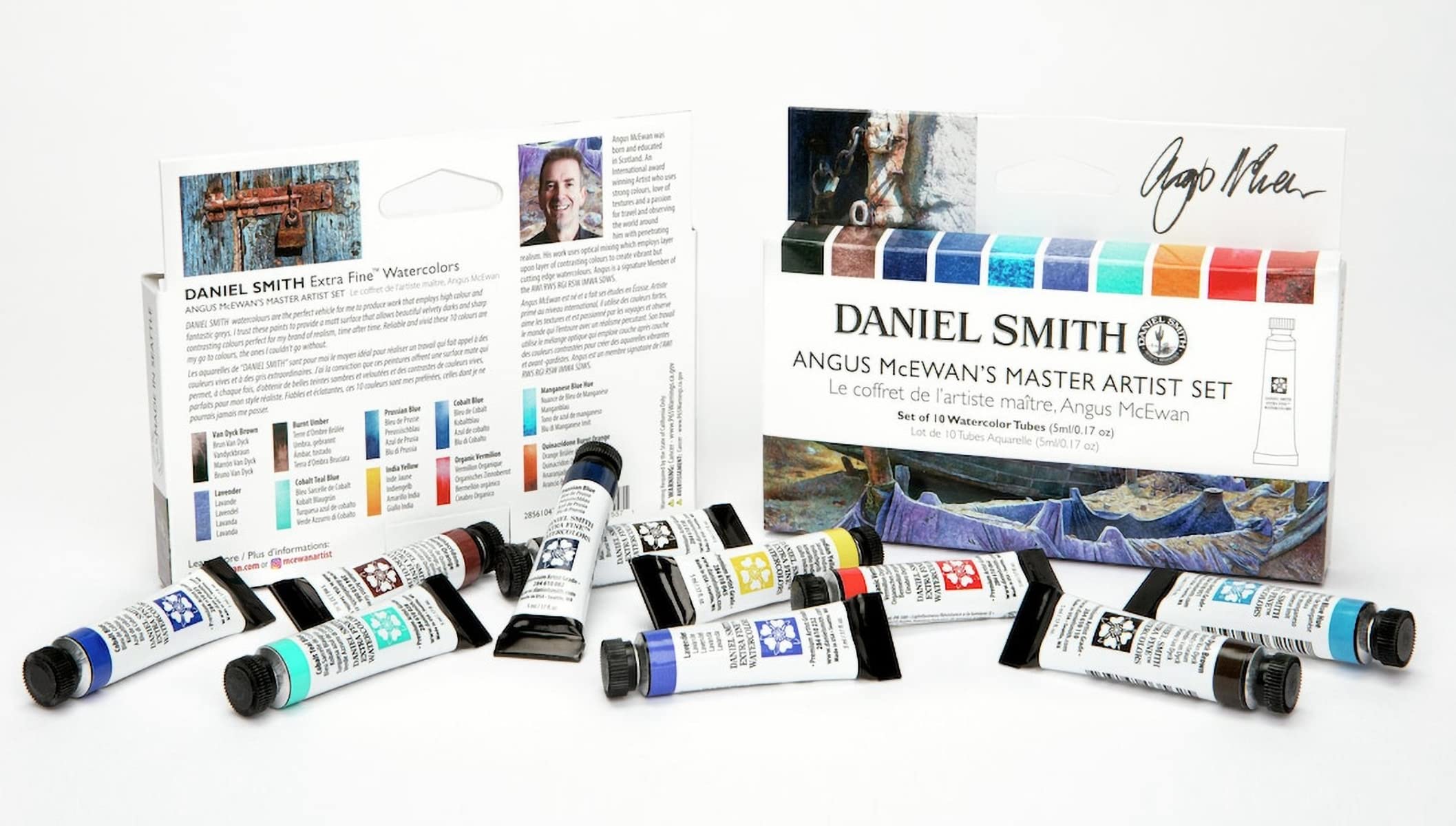 Ensemble d'Artiste Maître Angus McEwan de Daniel Smith – Aquarelles Daniel Smith (10 tubes)