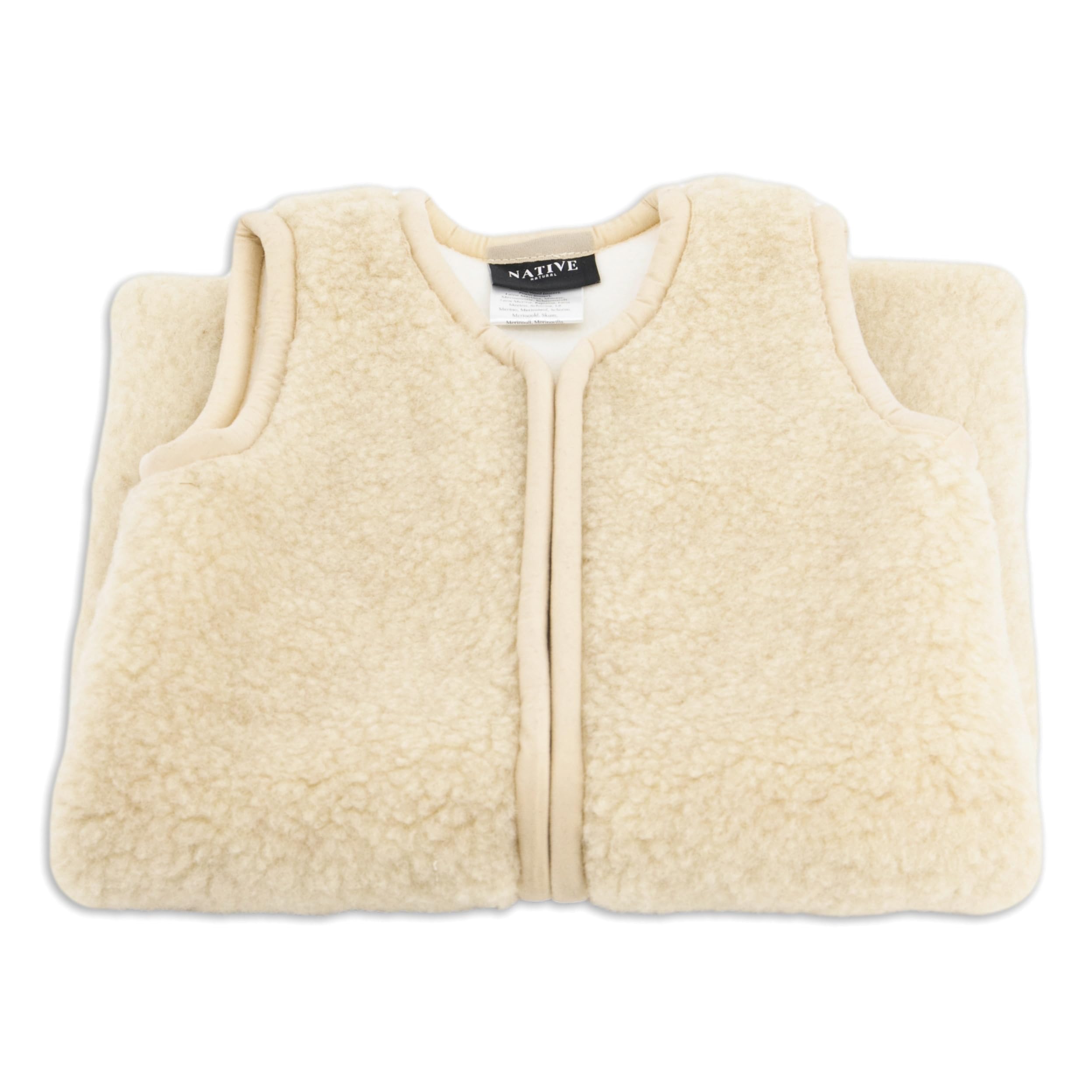 Simply Sheepskin Baby Merino Wool Blanket - 100% Natural Soft Breathable Temperature Regulating Baby Blanket for Newborns & Infants - Beige