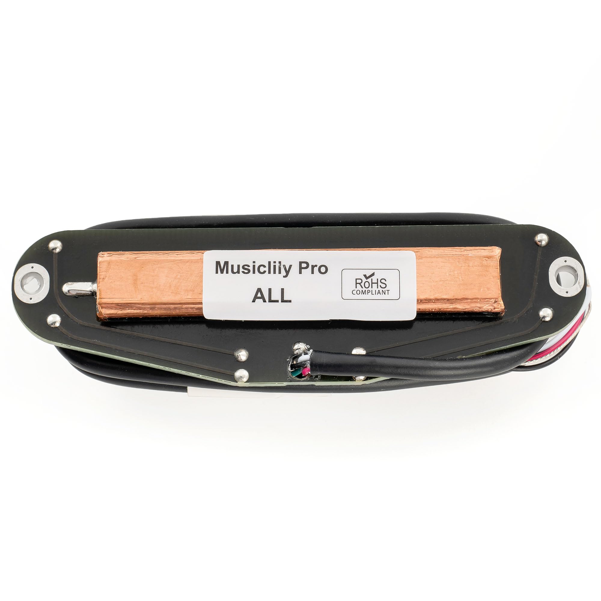 Musiclily Pro ST-DPLC Ceramic Dual Single Coil Sized Humbucker Pickup 6.2K for Strat Style Electric Guitar Cream Body Chrome Rail - Image 4
