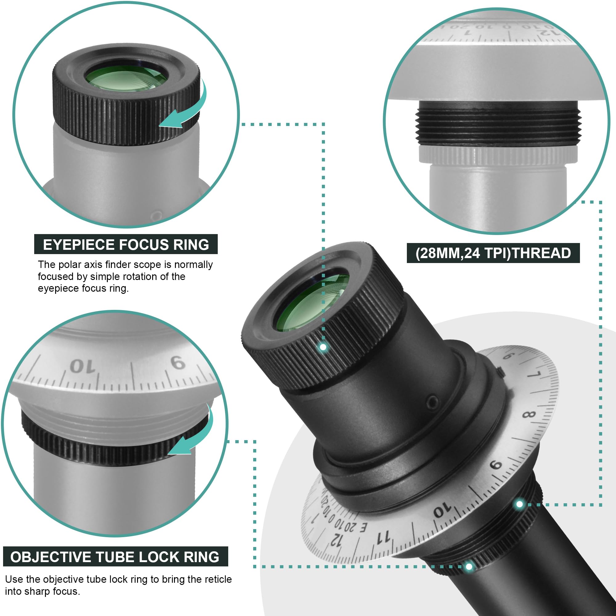 Amazon.com : Alstar Polar Alignment Scope for EQ-5, Black - for