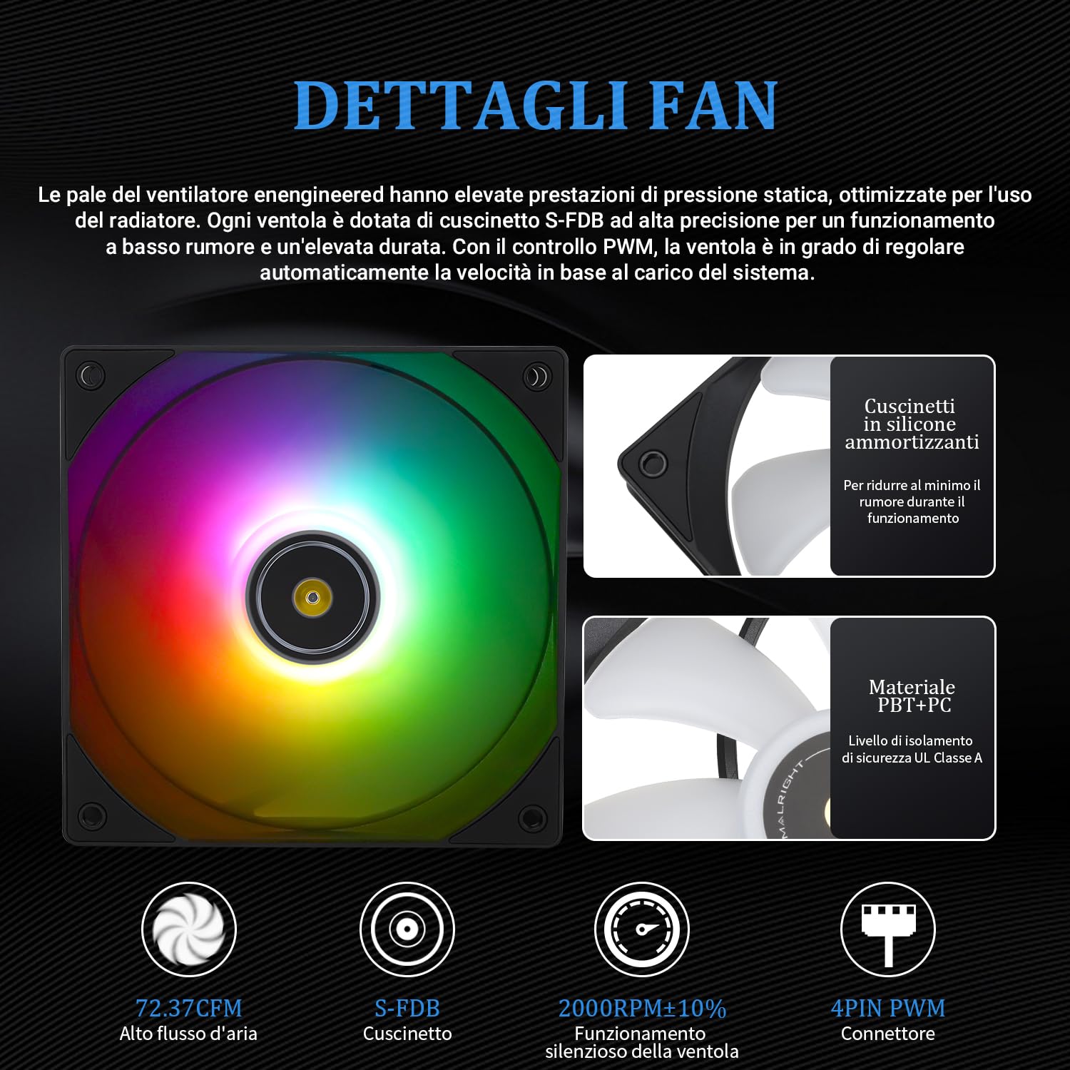 TR-Frozen Notte 120 ARGB Bianco Raffreddamento liquido del processore, Velocità della testa della pompa AIO fino a 2800RPM, Ventilatori TL-E12W-S V2 PWM, per AMD/AM4/AM5, Intel LGA1851/1700