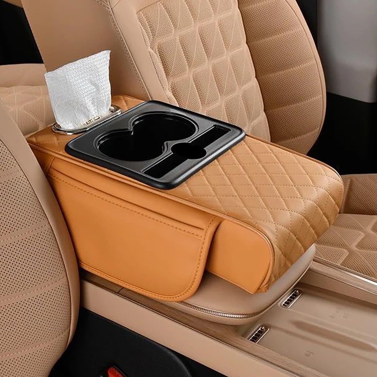 Amazon | 車用アームレスト レザー素材 快適な低反発インナーコア 
