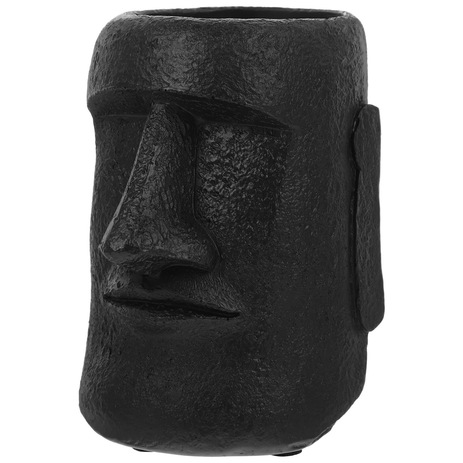 Gogogmee Easter Island Moai Statue Succulent Planter Pot Human Face Flower Pot for Desktop Home Decor Cool Moai Figurines Pen and Brush Holder - Image 2
