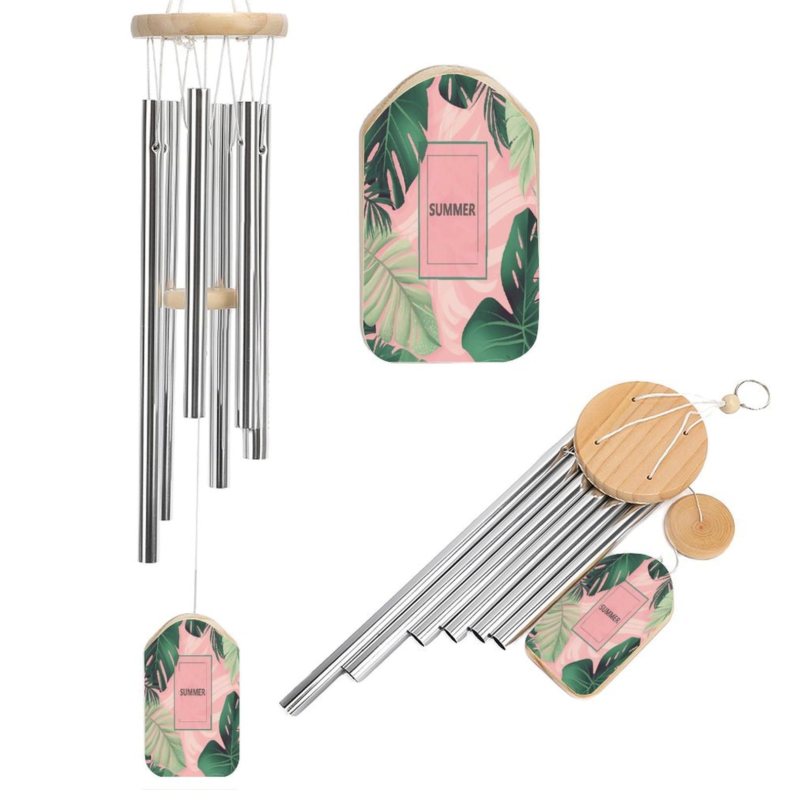 Adfgyerh Style Summer Pattern Wind Chimes For Outside, Memorial Windchimes Deep Tone Soothing Melodic Tones, Sympathy Wind Chimes For Patio Home Or Garden Decor