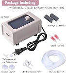 HITOP 5W/7W Large Aquarium Air Pump, 110GPH/160GPH Quiet and Powerful Fish Tank Air Pump, Adjustable Aquarium Oxygen Aerator for 20-300Gallon Tank/Hydroponics with Complete Accessories