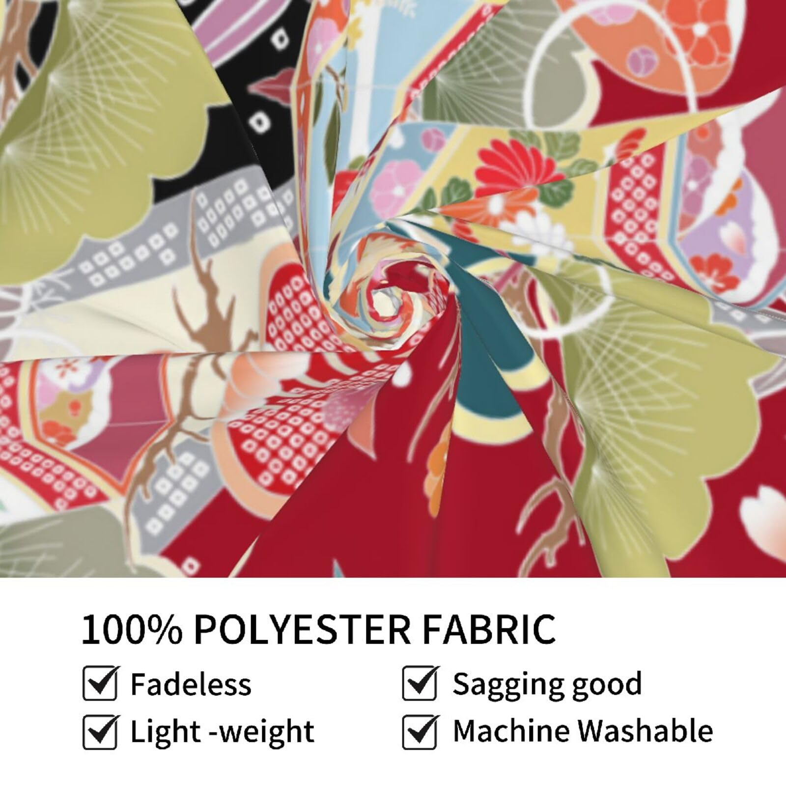 Amazon.co.jp: タペストリー 壁掛け 大判 和風の絵 かわいい花 和柄