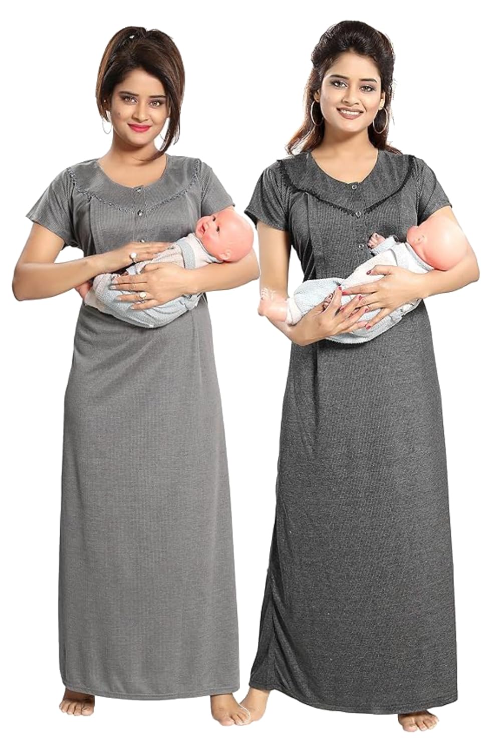 g4girl Nursing Maternity Feeding Nighty for Womens/Girls (Combo of 2)-picture-45