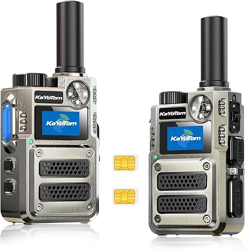 (Lifetime Free) Global Unlimited Range 4G LTE PoC Rapid Walkie Talkies Long Range Two-Way Radios 5000+ Miles with Nationwide Range,SOS Alert Long Distance Radios for Truck Fleet,Construction site